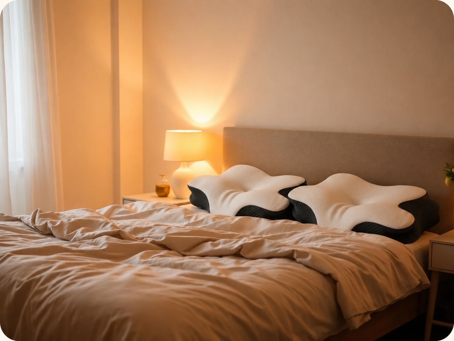 Cuscini ergonomici Wulove in una camera da letto